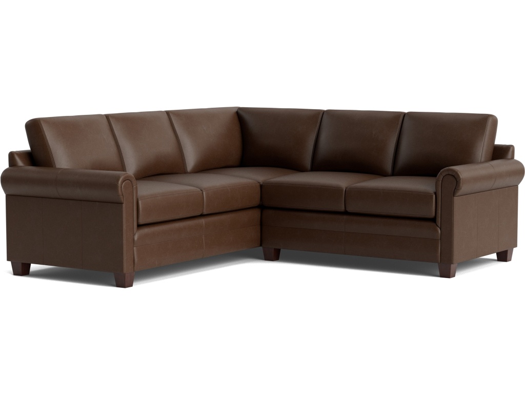 Carolina Leather Panel Arm L-Shaped Sectional