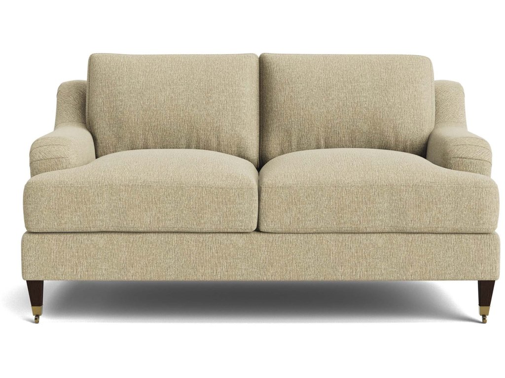 Stockten English Arm Loveseat with Casters