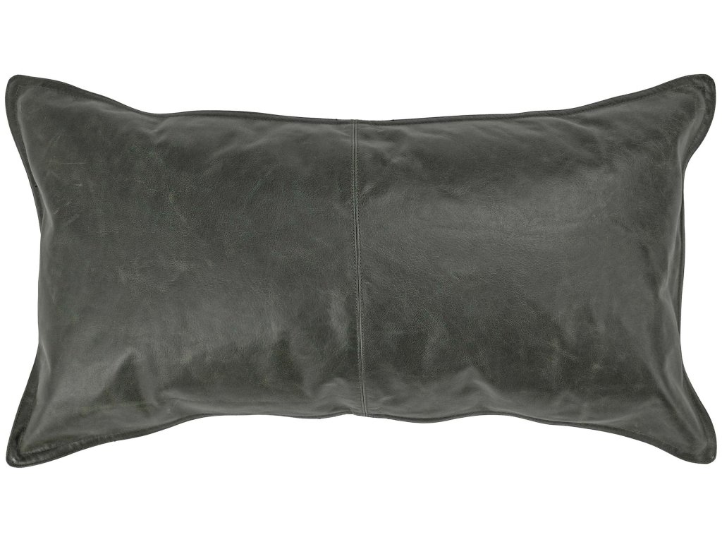 Dupont Leather Acre Forest Green Lumbar Pillow Cover