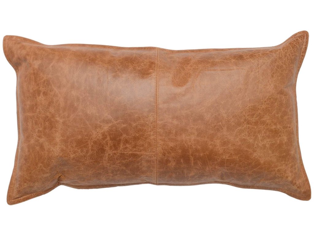 Dumont Leather Chestnut Lumbar Pillow Cover